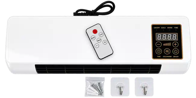 Cozy Cove Pro heater with remote and included accessories